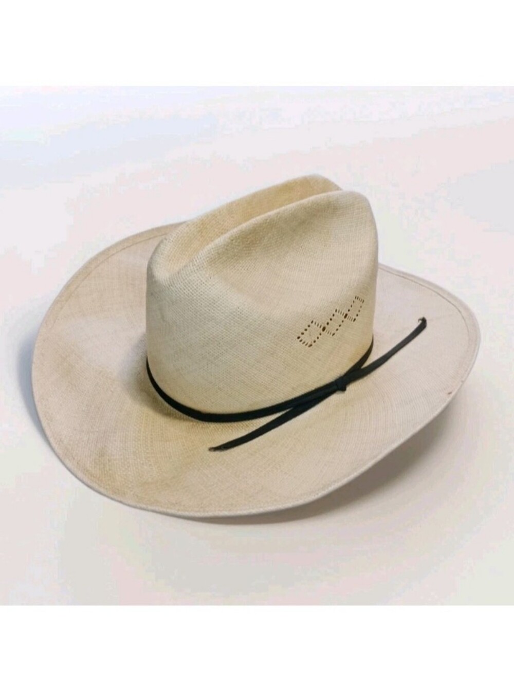 Vintage Stetson Sage Creek Straw Cowboy Hat W5313 Natural 6 7/8 R Cattleman USA